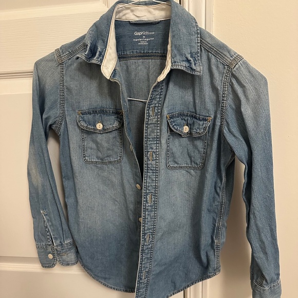 GAP Kids Denim Long Sleeve Shirt - Picture 3 of 5